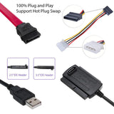 Adaptador convertidor de disco duro USB 2.0 a IDE SATA para discos duros de 2,5 y 3,5 pulgadas 