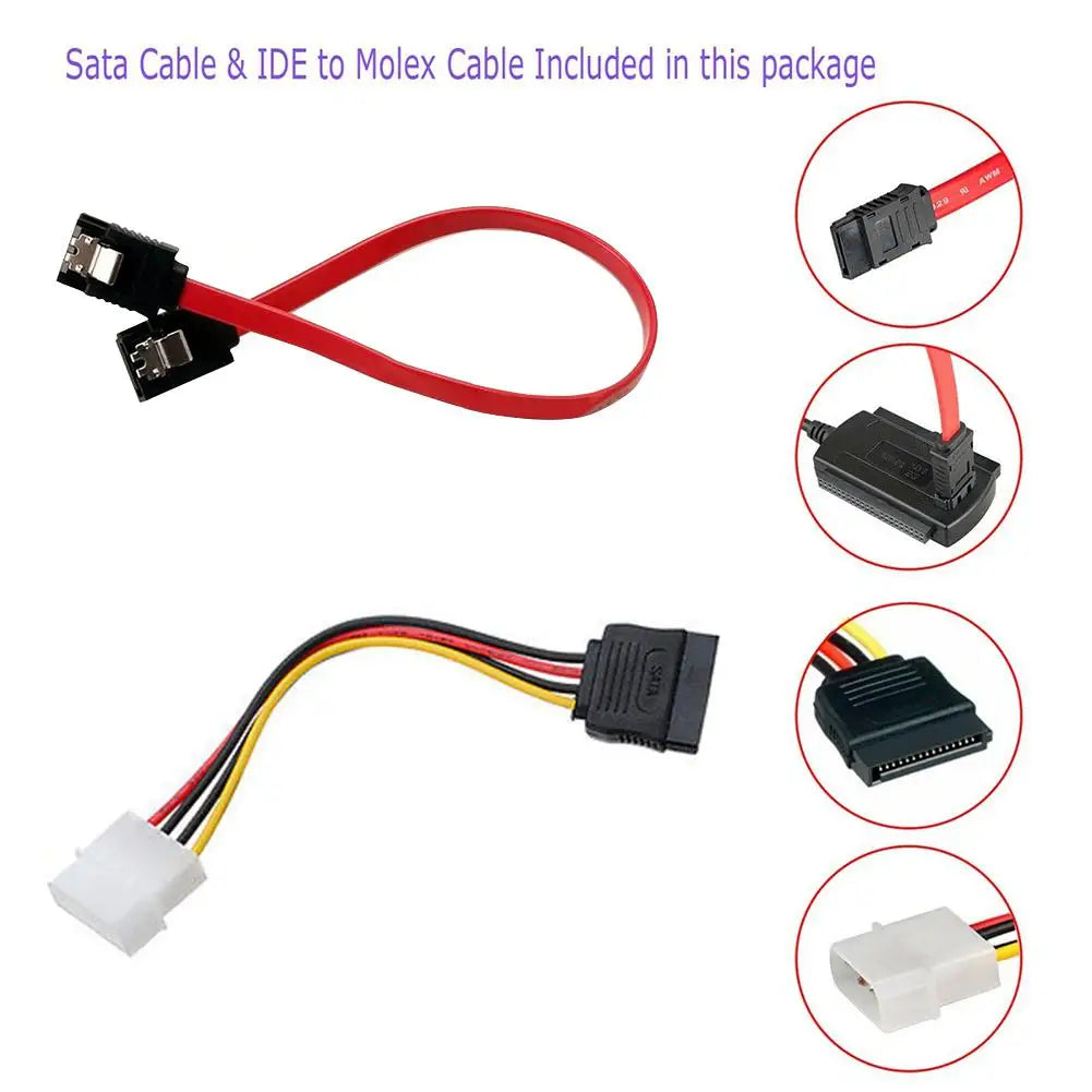 Adaptador convertidor de disco duro USB 2.0 a IDE SATA para discos duros de 2,5 y 3,5 pulgadas 