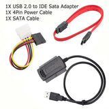 Adaptador convertidor de disco duro USB 2.0 a IDE SATA para discos duros de 2,5 y 3,5 pulgadas 
