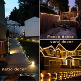 Corda de tubo solar ao ar livre luz led jardim decoração natal luz da corda de fadas 32m/22m/12m/7m festa de casamento ao ar livre lâmpada led