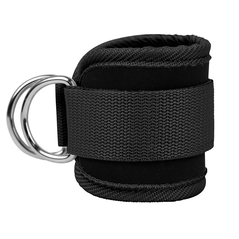 Correas de tobillo para gimnasio, anillo doble D ajustable, puños acolchados de neopreno, soporte para entrenamiento de piernas, abductores de seguridad deportiva 