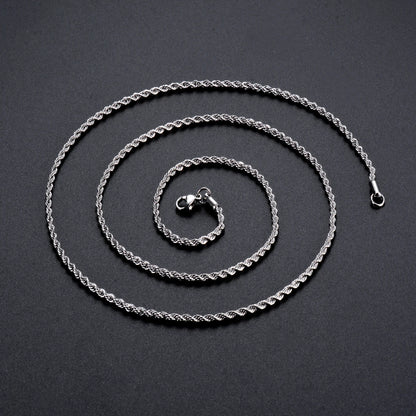 1 cadena de acero para collar o pulsera, varios anchos: 2 mm, 2,5 mm, 3 mm, 4 mm, 5 mm y 6 mm, para hombre y mujer, cadena de acero inoxidable. 