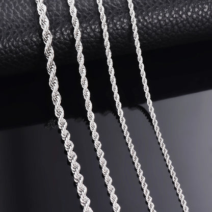 1 cadena de acero para collar o pulsera, varios anchos: 2 mm, 2,5 mm, 3 mm, 4 mm, 5 mm y 6 mm, para hombre y mujer, cadena de acero inoxidable. 