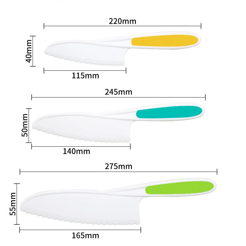 Wooden Cutter for Kids,Kid's Knife,Plastic Fruit Knives,Kids DIY Peeler Tools Kitchen Accessories 