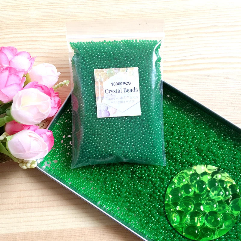 Crystal Soil Hydrogel Gel Polymer Water Beads, Growing Water Balls, Big Home Decor, Flower, Wedding Decoration, 10000Pcs Per Bag 