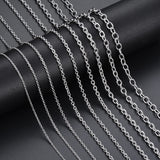 Cross O Bulk Chain Necklace for Men Women Stainless Steel DIY Jewelry Bracelet Wholesale Width 1.5mm-6mm 1Pc 