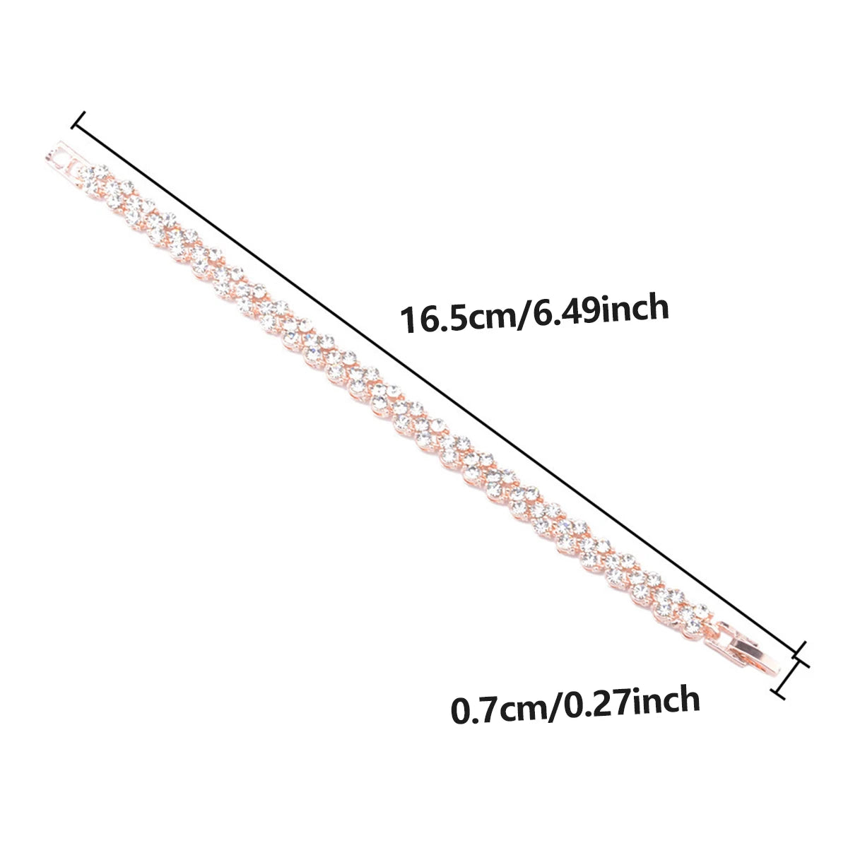 Cubic Zirconia Crystal Tennis Bracelets for Men and Women, Gold Color, Silver Color Bracelet, Luxury Chain Jewelry Gifts 