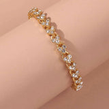 Cubic Zirconia Crystal Tennis Bracelets for Men and Women, Gold Color, Silver Color Bracelet, Luxury Chain Jewelry Gifts 