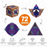 Cubo Mágico Magnético Mutável Geométrico para Crianças, Anti Stress, 3D Hand Flip Puzzle, Stress Reliever Fidget Toy, Novo