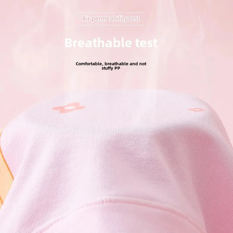 Children's Pure Cotton Briefs Women's Mid-waisted Shorts Four Corners Comfortable Breathable Underpants for Baby Girls Boys 