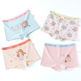 Children's Pure Cotton Briefs Women's Mid-waisted Shorts Four Corners Comfortable Breathable Underpants for Baby Girls Boys 