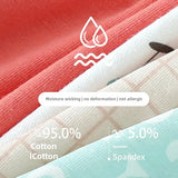 Children's Pure Cotton Briefs Women's Mid-waisted Shorts Four Corners Comfortable Breathable Underpants for Baby Girls Boys 