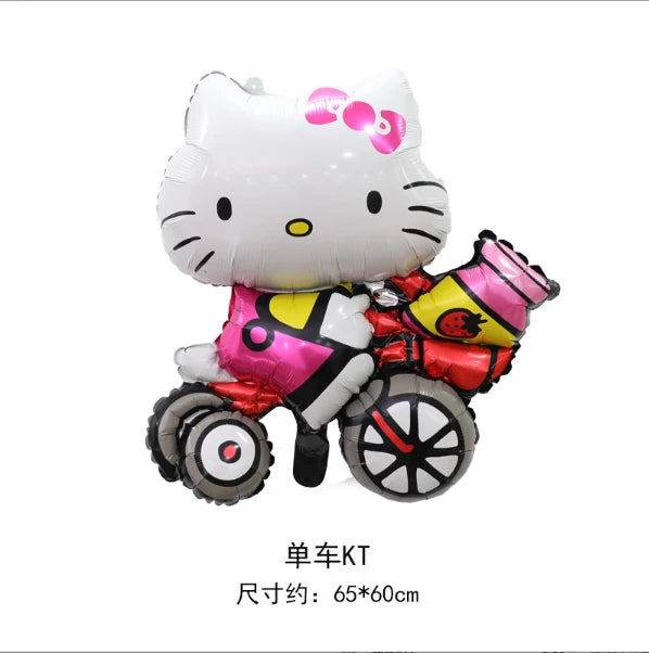 Lindo juego de globos decorativos para fiesta de anime, temática de Hello Kitty, fiesta de cumpleaños de niña kawaii, globos para baby shower, 5 piezas 