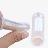 Cute Baby Finger Toothbrush Box Set, Massagem clara dos dentes das crianças Silicone macio Escova de limpeza de borracha infantil Massageador Dental Care