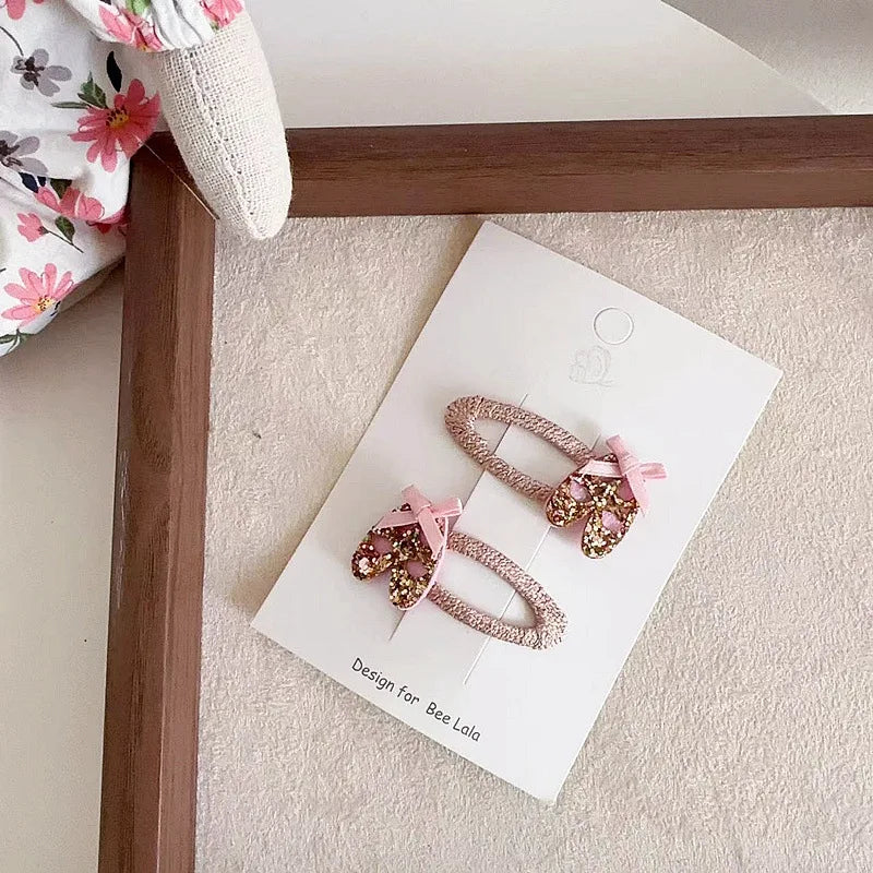 Bonita pinza para el pelo con forma de estrella de cinco puntas para niña, conejito, flequillo lateral, pelo roto, pinza BB, accesorios para el pelo de bebé. 