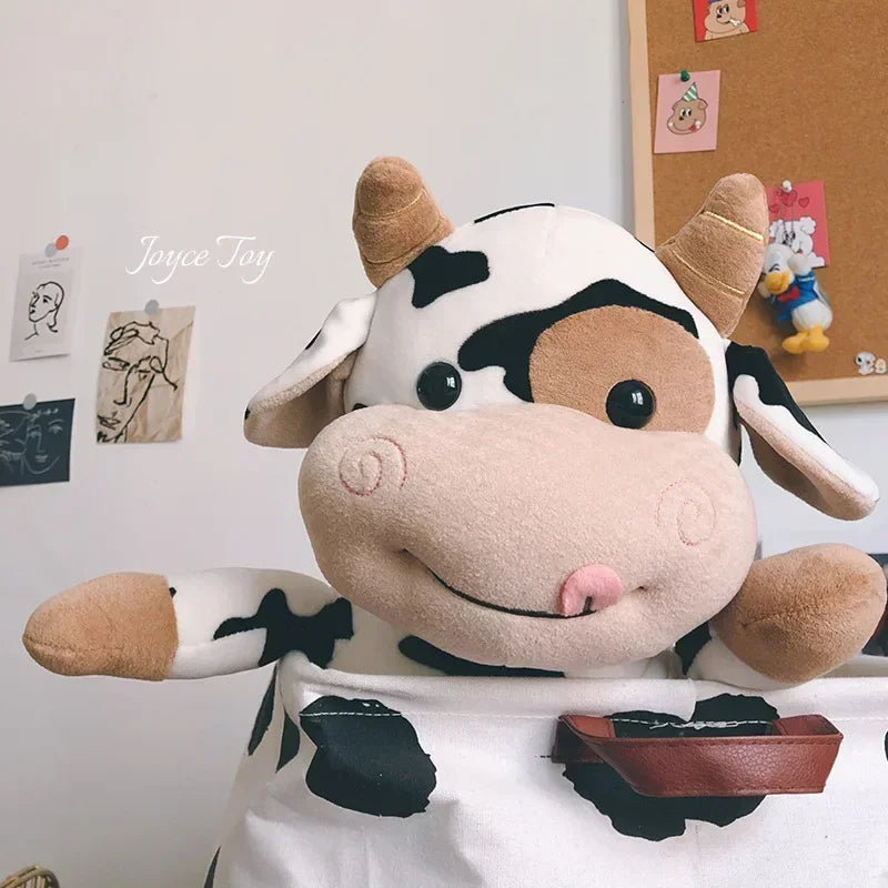 Lindo peluche de vaca para niños, muñeco de trapo para novia, almohada de peluche, regalo 