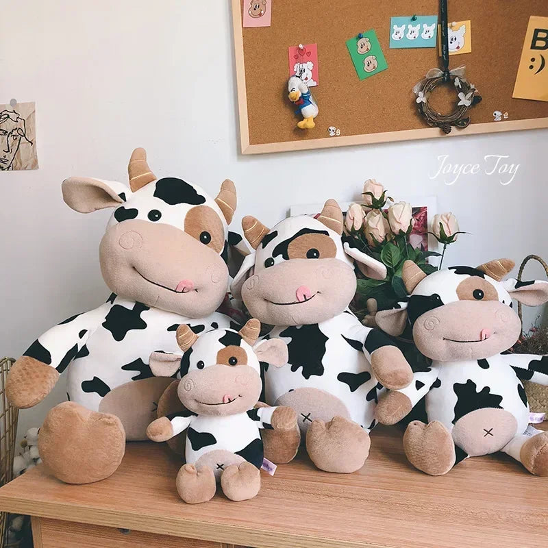 Lindo peluche de vaca para niños, muñeco de trapo para novia, almohada de peluche, regalo 