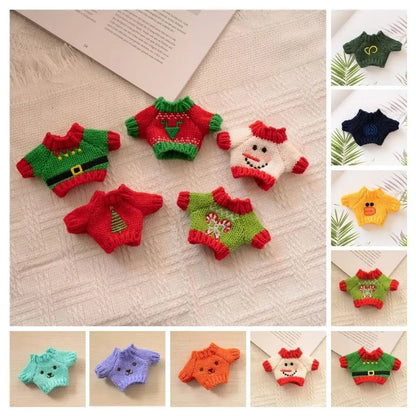 Ropa para minimuñecos de peluche de 17 cm, accesorios para muñecas ídolos de Kpop coreano Exo Labubu, suéter de punto, regalo para niños. 