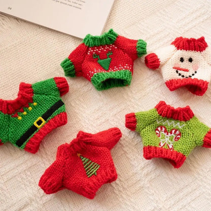 Ropa para minimuñecos de peluche de 17 cm, accesorios para muñecas ídolos de Kpop coreano Exo Labubu, suéter de punto, regalo para niños. 