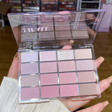DIKALU - Paleta de sombras de ojos coreanas de baja saturación, 16 colores, alto nivel de apariencia, control mate, cobertura natural de tonos tierra rosados 