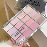 DIKALU - Paleta de sombras de ojos coreanas de baja saturación, 16 colores, alto nivel de apariencia, control mate, cobertura natural de tonos tierra rosados 
