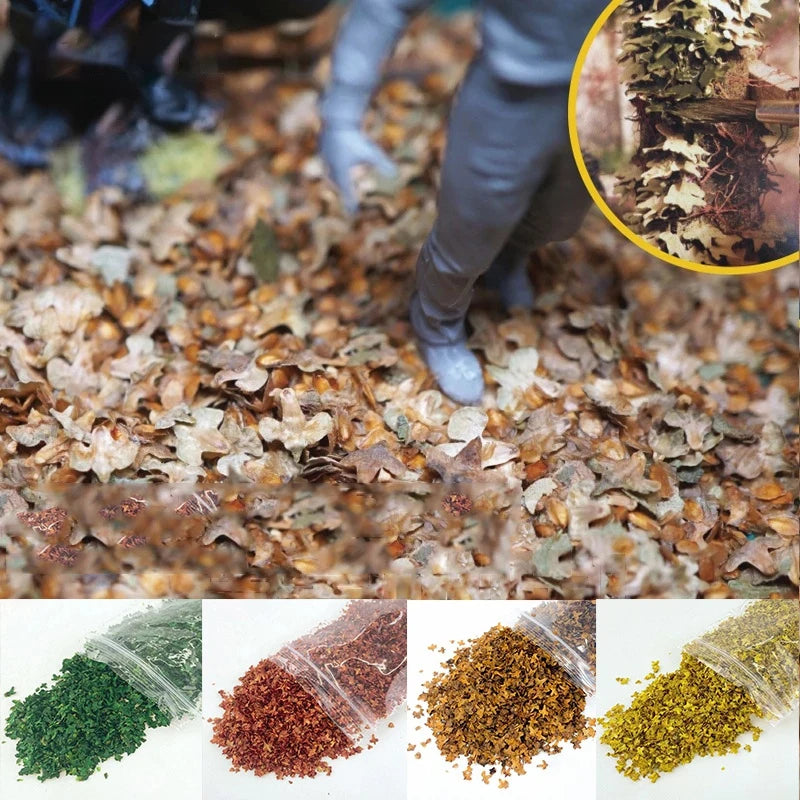 DIY Miniature Leaf 35ml Micro Paisagem Folhas Modelo Estático para Bonsai Fairy Garden Decor Sand Table Grass Tufts Acessórios