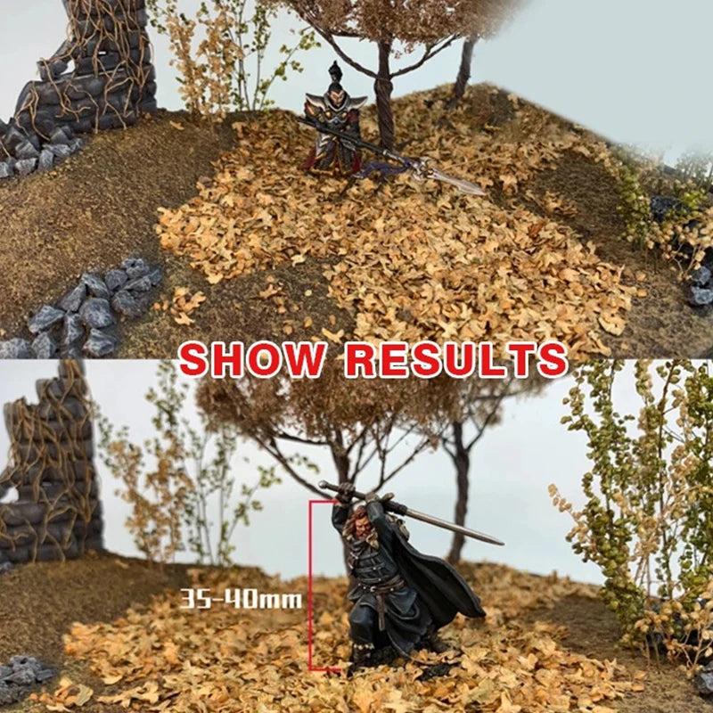 DIY Miniature Leaf 35ml Micro Paisagem Folhas Modelo Estático para Bonsai Fairy Garden Decor Sand Table Grass Tufts Acessórios