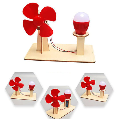 DIY Wind Generator Model Toy para crianças, Kids Science Toy, STEM Technology, Wooden Physics Kit, Educational Learning, Gadget