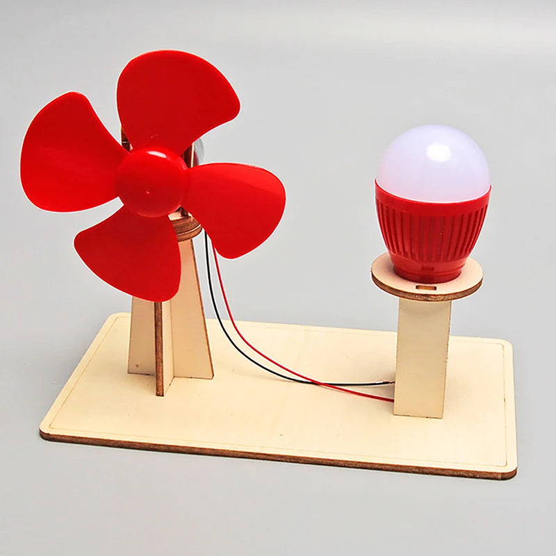 DIY Wind Generator Model Toy para crianças, Kids Science Toy, STEM Technology, Wooden Physics Kit, Educational Learning, Gadget