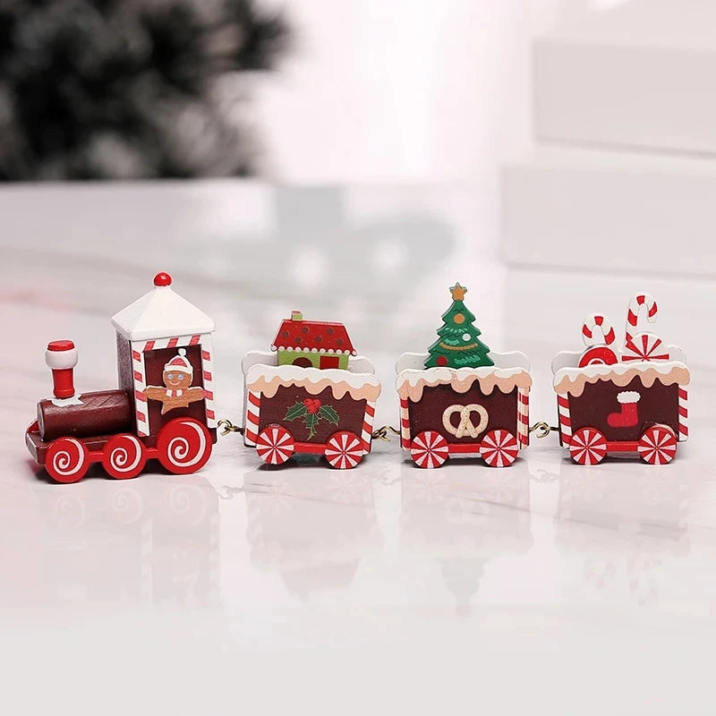 Christmas Train Decorations for Home, Merry Christmas Ornament, Noel Gifts, Happy New Year, 2025, 2024 