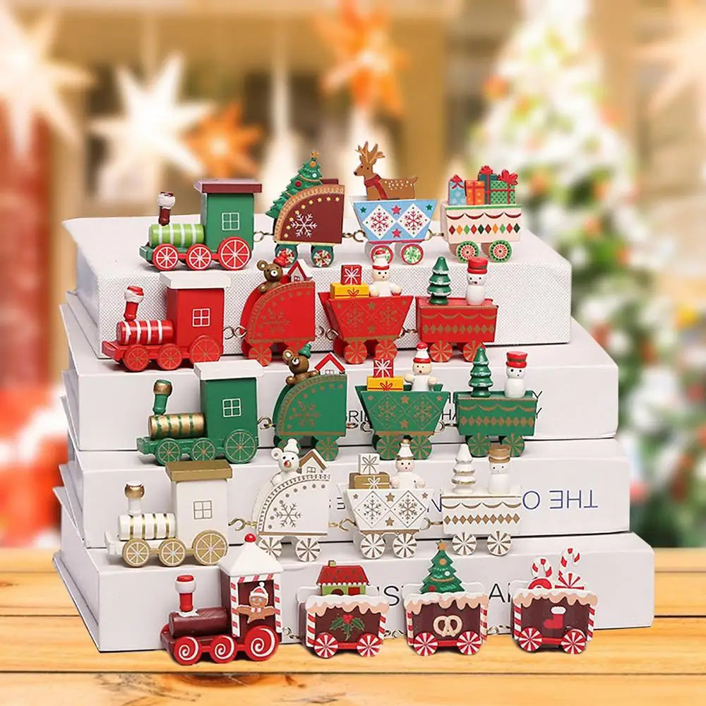Christmas Train Decorations for Home, Merry Christmas Ornament, Noel Gifts, Happy New Year, 2025, 2024 