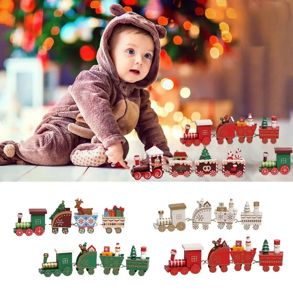 Christmas Train Decorations for Home, Merry Christmas Ornament, Noel Gifts, Happy New Year, 2025, 2024 