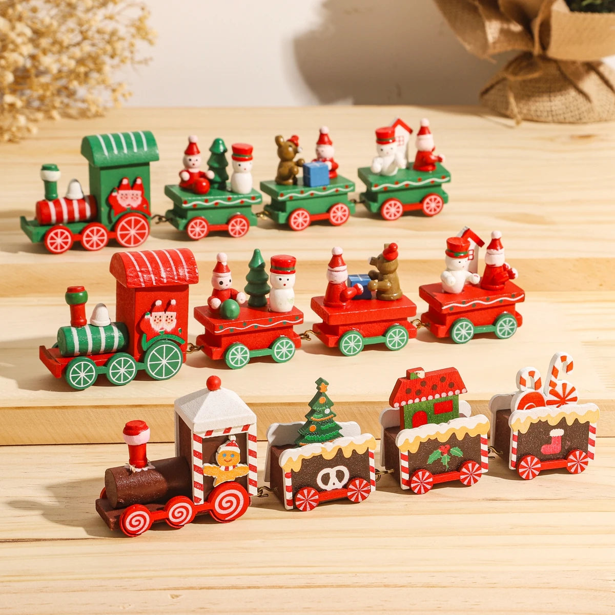 Christmas Train Decorations for Home, Merry Christmas Ornament, Noel Gifts, Happy New Year, 2025, 2024 