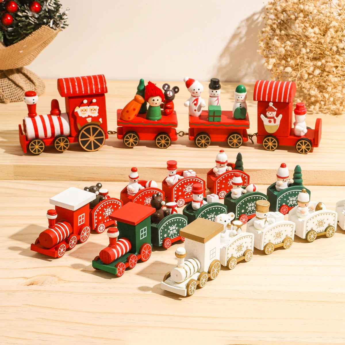 Christmas Train Decorations for Home, Merry Christmas Ornament, Noel Gifts, Happy New Year, 2025, 2024 