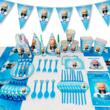 Decoração de festa de aniversário do tema dos desenhos animados, Talheres descartáveis, Balão para meninos e meninas, Baby Shower, Presente para crianças