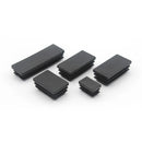Tapas rectangulares decorativas de plástico negro para patas de muebles, tapones para tubos, tapas antipolvo, 10 x 20 mm, 40 x 80 mm 