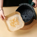 Disposable Air Fryer Parchment Paper, Wood Pulp Steamer, Cheesecake Accessories, Baking Paper, 50Pcs per Set 