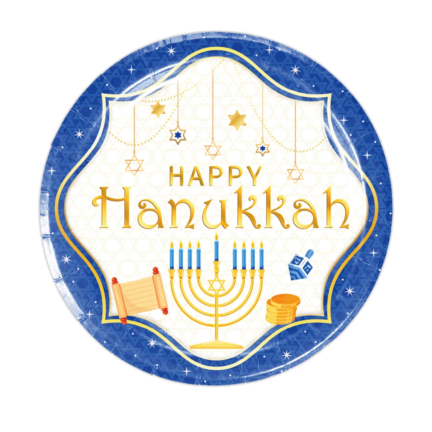 Disposable Jewish Hanukkah Supplies, Cutlery Set, Plates, Napkins, Cup, Festival Party Decorations 