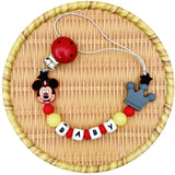 Cartoon Silicone Luminous Beads for Baby, Pacifier Clips, Chain Holder, Teether, Personalized English and Russia Name, Kawaii Toy 