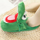 Cartoon Crocodile Cotton Slippers with Movable Mouth, Funny Home Shoes, Winter Warm Shoes, Christmas Gift for Men and Women 