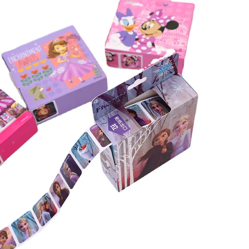 Pegatinas despegables de Disney, Princesa Frozen, Mickey Mouse, Minnie, niña, niño, regalo para profesores, 200 hojas por caja 