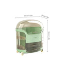 Desktop Makeup Organizer, Transparent Jewelry, Cosmetic Storage Box, Dustproof, Large Capacity, Lipstick Container 