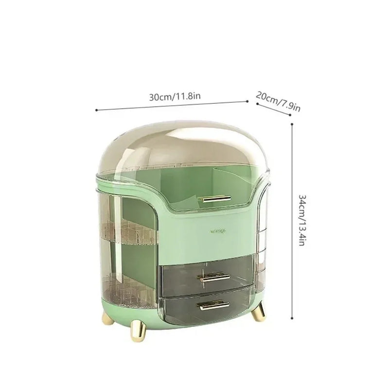 Desktop Makeup Organizer, Transparent Jewelry, Cosmetic Storage Box, Dustproof, Large Capacity, Lipstick Container 