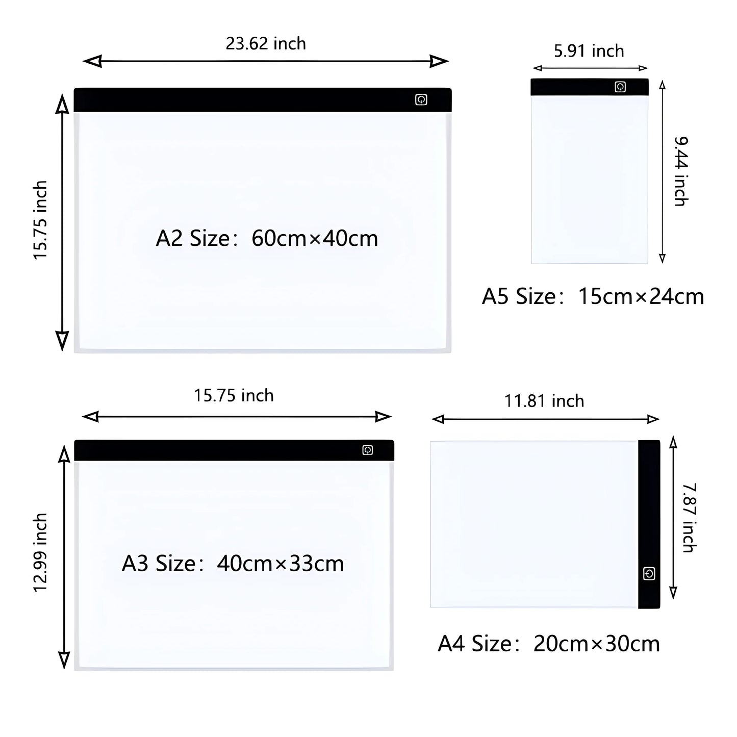 Dimmable LED Drawing Copy Pad Board, Brinquedo Infantil, Pintura Educativa, Kids's Grow, Presentes Criativos para Crianças, A3, A4, Nível A5