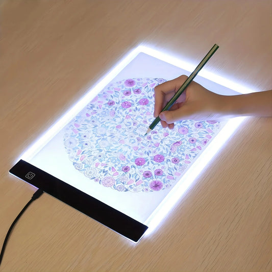 Dimmable LED Drawing Copy Pad Board, Children's Toy, Educational Painting, Kids' Grow, Creative Gifts for Children, A3, A4, A5 Level 
