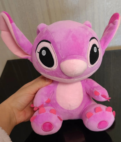Disney Cartoon Lilo e Stitch Plush Dolls, Brinquedos Anime, Azul, Rosa, Quente, Brinquedos de pelúcia, Presentes de Natal para crianças