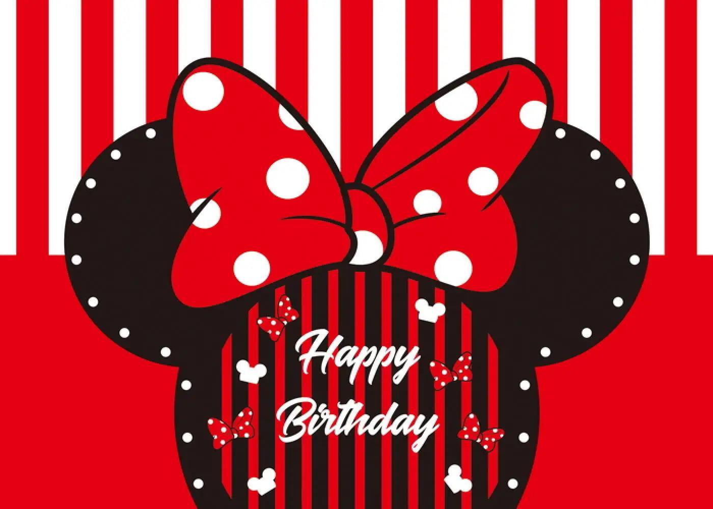 Disney Cartoon Theme Photography Background, Mickey, Minnie Mouse, Baby Shower, Happy Birthday, Gender Reveal, Banner for Children, 1Set 