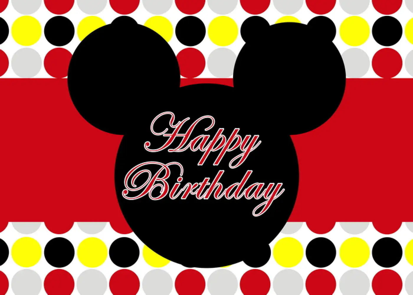 Disney Cartoon Theme Photography Background, Mickey, Minnie Mouse, Baby Shower, Happy Birthday, Gender Reveal, Banner for Children, 1Set 