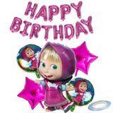 Disney Mashas and Bear Balloon Set, Cartoon Decoration, Birthday Party Supplies, Baby Shower Decor, Toddler Toy Gift, Kids 