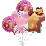Disney Mashas and Bear Balloon Set, Cartoon Decoration, Birthday Party Supplies, Baby Shower Decor, Toddler Toy Gift, Kids 